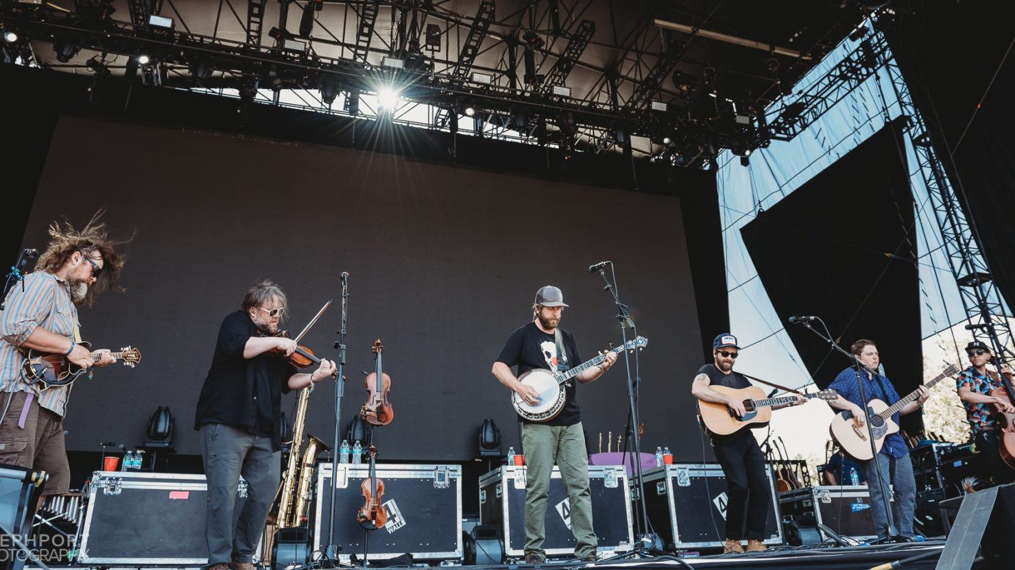 Trampled by Turtles performing live on stage